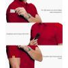 imageZITY 5 Pack Mens Polo Shirt Short Sleeve Sports Golf Tennis TShirt MoistureWicking Summer ShirtsRed Black Grassgreen Black Teal