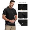 imageZITY Mens 2 Pack Polo Shirts Short Sleeve Performance Sports Golf Shirt for Men Tactical ShirtBlack Grey