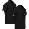 imageZITY Mens 2 Pack Polo Shirts Short Sleeve Performance Sports Golf Shirt for Men Tactical ShirtPure Black