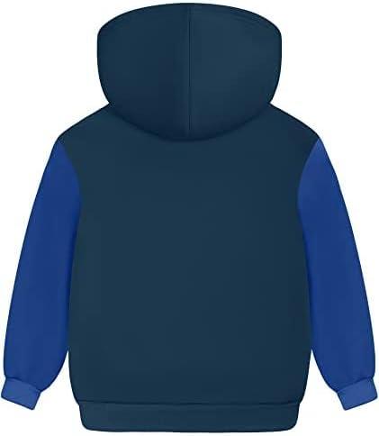 imageZITY Boys Zip Up Hoodie Fleece Jacket Kids Sherpa Lined Sweatshirts Outerwear Unisex Warm Winter Coat 615 Years OldGray Indigo
