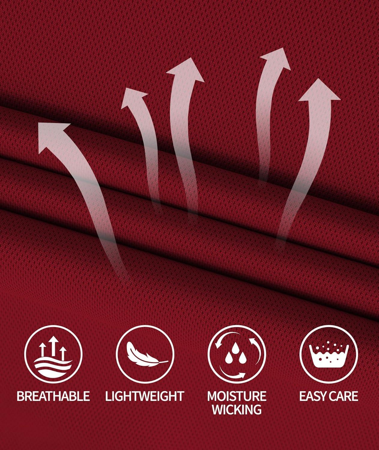 imageZITY Long Sleeve Polo Shirts for Men 3 Pack Collared Performance Golf Polos Mens Casual Shirts Moisture Wicking WorkwearRed  Black  Grey
