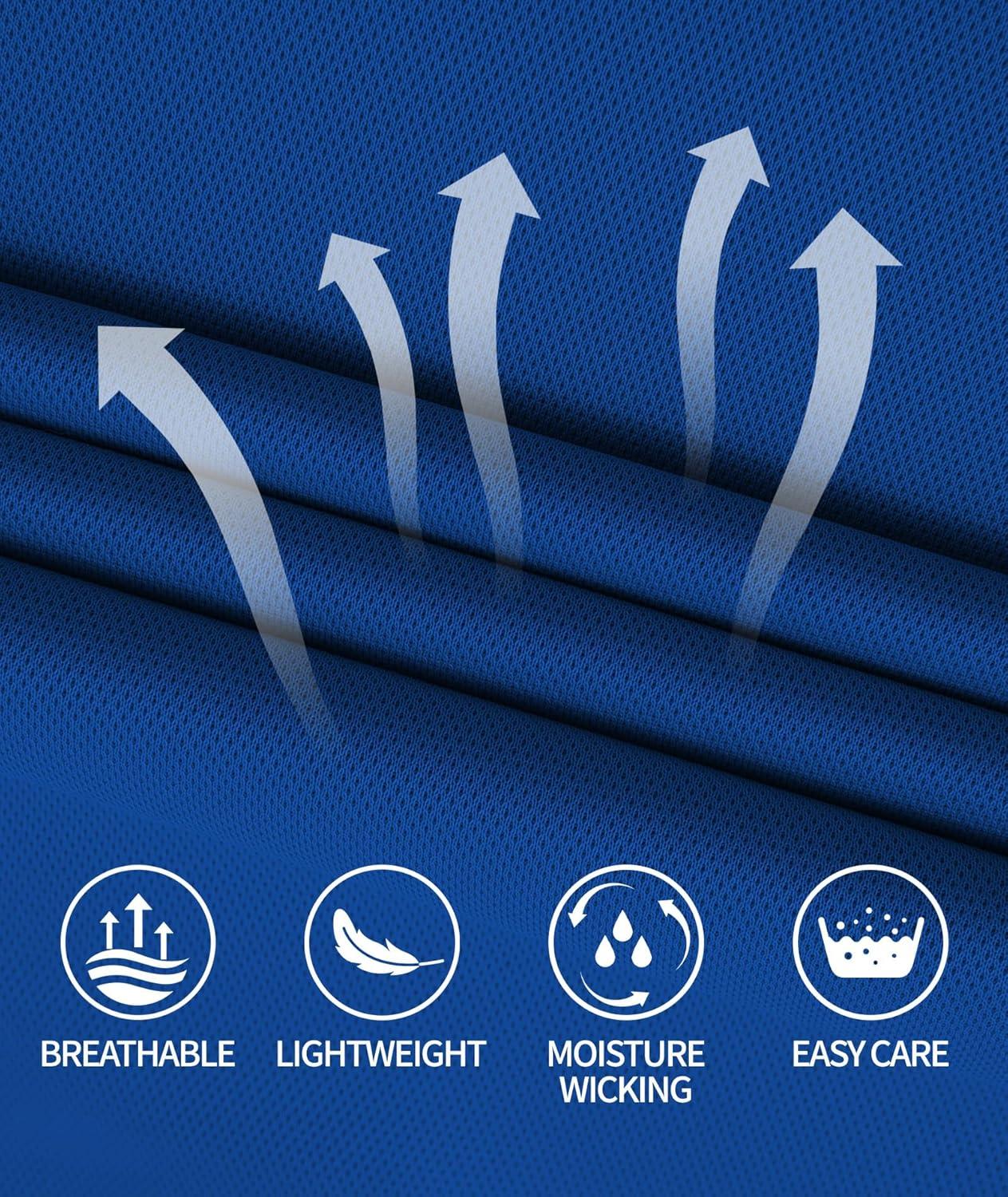 imageZITY Long Sleeve Polo Shirts for Men 3 Pack Collared Performance Golf Polos Mens Casual Shirts Moisture Wicking WorkwearRoyal Blue  Teal  Black