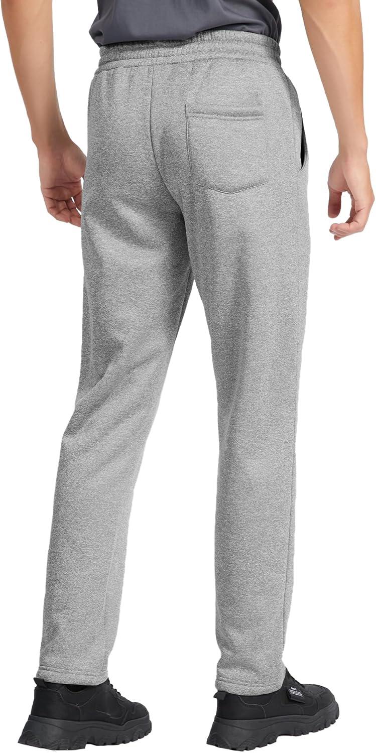 imageZITY Mens Thick Fleece Winter Pants Heavyweight Warm Sherpa Lined Athletic Jogger Sweatpants with Pockets006graystraight Cuff