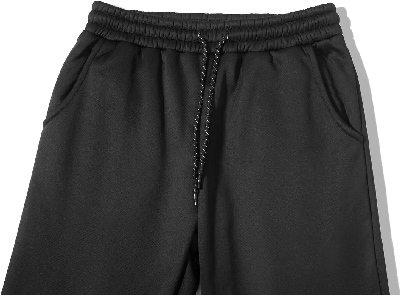 imageZITY Mens Thick Fleece Winter Pants Heavyweight Warm Sherpa Lined Athletic Jogger Sweatpants with PocketsBronze Black