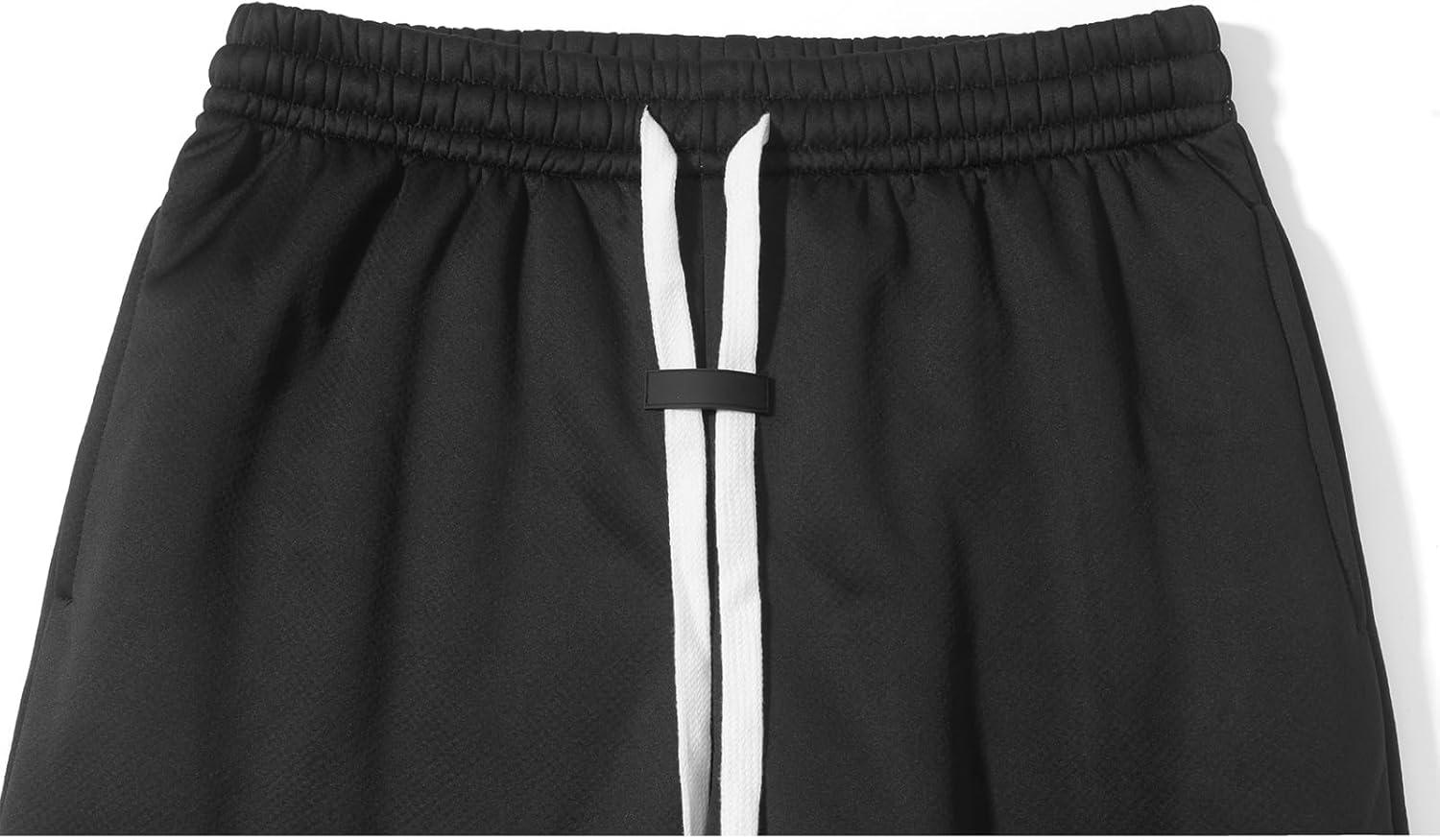 imageZITY Mens Thick Fleece Winter Pants Heavyweight Warm Sherpa Lined Athletic Jogger Sweatpants with PocketsDeep Black