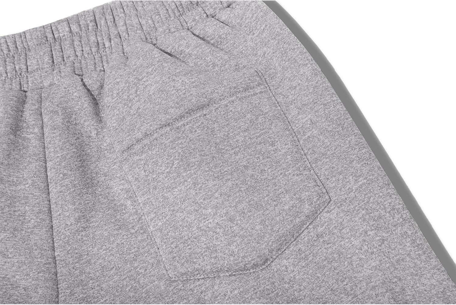 imageZITY Mens Thick Fleece Winter Pants Heavyweight Warm Sherpa Lined Athletic Jogger Sweatpants with PocketsLight Gray