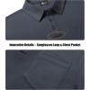 imageZITY 3 Pack Long Sleeve Polo Shirts for Men with Pocket Moisture Wicking Outdoor Workwear Office Casual Collared Shirts FallBlackgreynavy