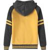 imageZITY Boys Zip Up Hoodie Fleece Jacket Kids Sherpa Lined Sweatshirts Outerwear Unisex Warm Winter Coat 615 Years OldYellow Grey