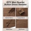 imageZITY Long Sleeve Henley Shirts for Men Casual Waffle Thermal Fashion Pullover 3Button TShirt with PocketBrown