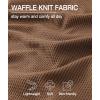 imageZITY Long Sleeve Henley Shirts for Men Casual Waffle Thermal Fashion Pullover 3Button TShirt with PocketBrown