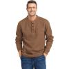 imageZITY Long Sleeve Henley Shirts for Men Casual Waffle Thermal Fashion Pullover 3Button TShirt with PocketBrown
