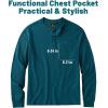 imageZITY Long Sleeve Henley Shirts for Men Casual Waffle Thermal Fashion Pullover 3Button TShirt with PocketDark Teal Blue