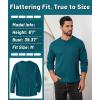 imageZITY Long Sleeve Henley Shirts for Men Casual Waffle Thermal Fashion Pullover 3Button TShirt with PocketDark Teal Blue
