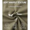 imageZITY Long Sleeve Henley Shirts for Men Casual Waffle Thermal Fashion Pullover 3Button TShirt with PocketOlive Green