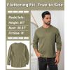 imageZITY Long Sleeve Henley Shirts for Men Casual Waffle Thermal Fashion Pullover 3Button TShirt with PocketOlive Green