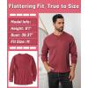 imageZITY Long Sleeve Henley Shirts for Men Casual Waffle Thermal Fashion Pullover 3Button TShirt with PocketRed