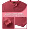 imageZITY Long Sleeve Henley Shirts for Men Casual Waffle Thermal Fashion Pullover 3Button TShirt with PocketRed