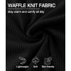 imageZITY Long Sleeve Henley Shirts for Men Casual Waffle Thermal Fashion Pullover 3Button TShirt with PocketZblack