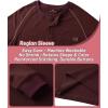 imageZITY Long Sleeve Henley Shirts for Men Casual Waffle Thermal Fashion Pullover 3Button TShirt with PocketZburgundy