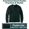 imageZITY Long Sleeve Henley Shirts for Men Casual Waffle Thermal Fashion Pullover 3Button TShirt with PocketZdark Blackish Green