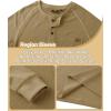 imageZITY Long Sleeve Henley Shirts for Men Casual Waffle Thermal Fashion Pullover 3Button TShirt with PocketZdark Khaki