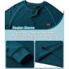 imageZITY Long Sleeve Henley Shirts for Men Casual Waffle Thermal Fashion Pullover 3Button TShirt with PocketZdark Teal Blue