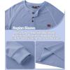 imageZITY Long Sleeve Henley Shirts for Men Casual Waffle Thermal Fashion Pullover 3Button TShirt with PocketZhaze Blue
