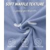 imageZITY Long Sleeve Henley Shirts for Men Casual Waffle Thermal Fashion Pullover 3Button TShirt with PocketZhaze Blue