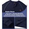 imageZITY Long Sleeve Henley Shirts for Men Casual Waffle Thermal Fashion Pullover 3Button TShirt with PocketZnavy Blue