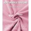 imageZITY Long Sleeve Henley Shirts for Men Casual Waffle Thermal Fashion Pullover 3Button TShirt with PocketZpink