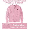 imageZITY Long Sleeve Henley Shirts for Men Casual Waffle Thermal Fashion Pullover 3Button TShirt with PocketZpink