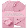 imageZITY Long Sleeve Henley Shirts for Men Casual Waffle Thermal Fashion Pullover 3Button TShirt with PocketZpink