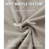 imageZITY Long Sleeve Henley Shirts for Men Casual Waffle Thermal Fashion Pullover 3Button TShirt with PocketZpumice Stone Gray