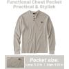 imageZITY Long Sleeve Henley Shirts for Men Casual Waffle Thermal Fashion Pullover 3Button TShirt with PocketZpumice Stone Gray