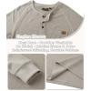 imageZITY Long Sleeve Henley Shirts for Men Casual Waffle Thermal Fashion Pullover 3Button TShirt with PocketZpumice Stone Gray