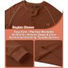 imageZITY Long Sleeve Henley Shirts for Men Casual Waffle Thermal Fashion Pullover 3Button TShirt with PocketZred Brown