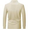 imageZITY Long Sleeve Polo Shirts for Men 3 Pack Collared Performance Golf Polos Mens Casual Shirts Moisture Wicking WorkwearBeige  Navy  Dark Grey