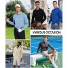 imageZITY Long Sleeve Polo Shirts for Men 3 Pack Collared Performance Golf Polos Mens Casual Shirts Moisture Wicking WorkwearBeige  Navy  Dark Grey