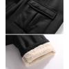 imageZITY Mens Thick Fleece Winter Pants Heavyweight Warm Sherpa Lined Athletic Jogger Sweatpants with Pockets021blackstraight Cuff