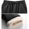 imageZITY Mens Thick Fleece Winter Pants Heavyweight Warm Sherpa Lined Athletic Jogger Sweatpants with PocketsBlack