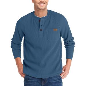 imageZITY Long Sleeve Henley Shirts for Men Casual Waffle Thermal Fashion Pullover 3Button TShirt with PocketZindigo