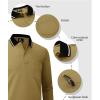 imageZITY 3 Pack Men Polo Shirts Long Sleeve with Pocket Golf Shirts Shirts for Men Casual Work Athletic Collared TShirtsBlack Green Khaki