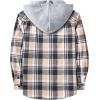 imageZITY 3 Pack Mens Flannel Hoodie Shirts Long Sleeve Casual Vintage Button Down Plaid Shirt Jacket with PocketDeepbluebeige Blackpurple Blue