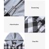 imageZITY 3 Pack Mens Flannel Hoodie Shirts Long Sleeve Casual Vintage Button Down Plaid Shirt Jacket with PocketGreen Orange Whiteblack