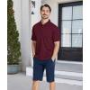 imageZITY 3 Pack Mens Polo Shirts Short Sleeve Golf MoistureWicking Shirts for MenWhite Blue Winered