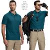 imageZITY 5 Pack Tactical Polo Shirts for Men Golf Shirt Short Sleeve Athletic Performance Moisture Wicking Work Outdoor TshirtsBlack Grey Navy Blue Teal