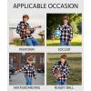 imageZITY Boys Flannel Shirt Jacket Fleece Sherpa Lined Plaid Jackets Unisex Coat Full Zip Hoodie Girls Winter Outwear 615 YearsCoffee Brown