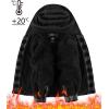 imageZITY Boys Flannel Shirt Jacket Fleece Sherpa Lined Plaid Jackets Unisex Coat Full Zip Hoodie Girls Winter Outwear 615 YearsDark Grey