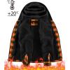 imageZITY Boys Flannel Shirt Jacket Fleece Sherpa Lined Plaid Jackets Unisex Coat Full Zip Hoodie Girls Winter Outwear 615 YearsOrange Black