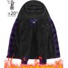 imageZITY Boys Flannel Shirt Jacket Fleece Sherpa Lined Plaid Jackets Unisex Coat Full Zip Hoodie Girls Winter Outwear 615 YearsPurple